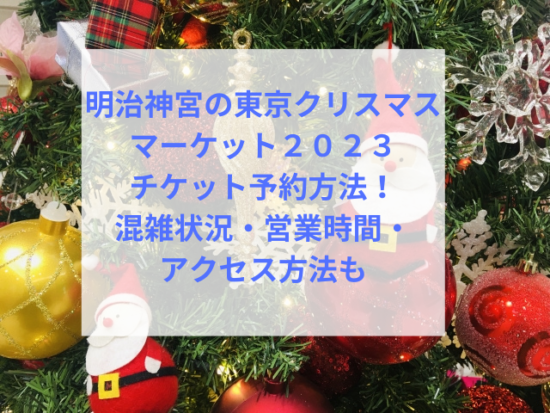 明治神宮の東京クリスマスマーケット２０２３チケット予約方法！当日券・混雑状況・営業時間・アクセス方法も
